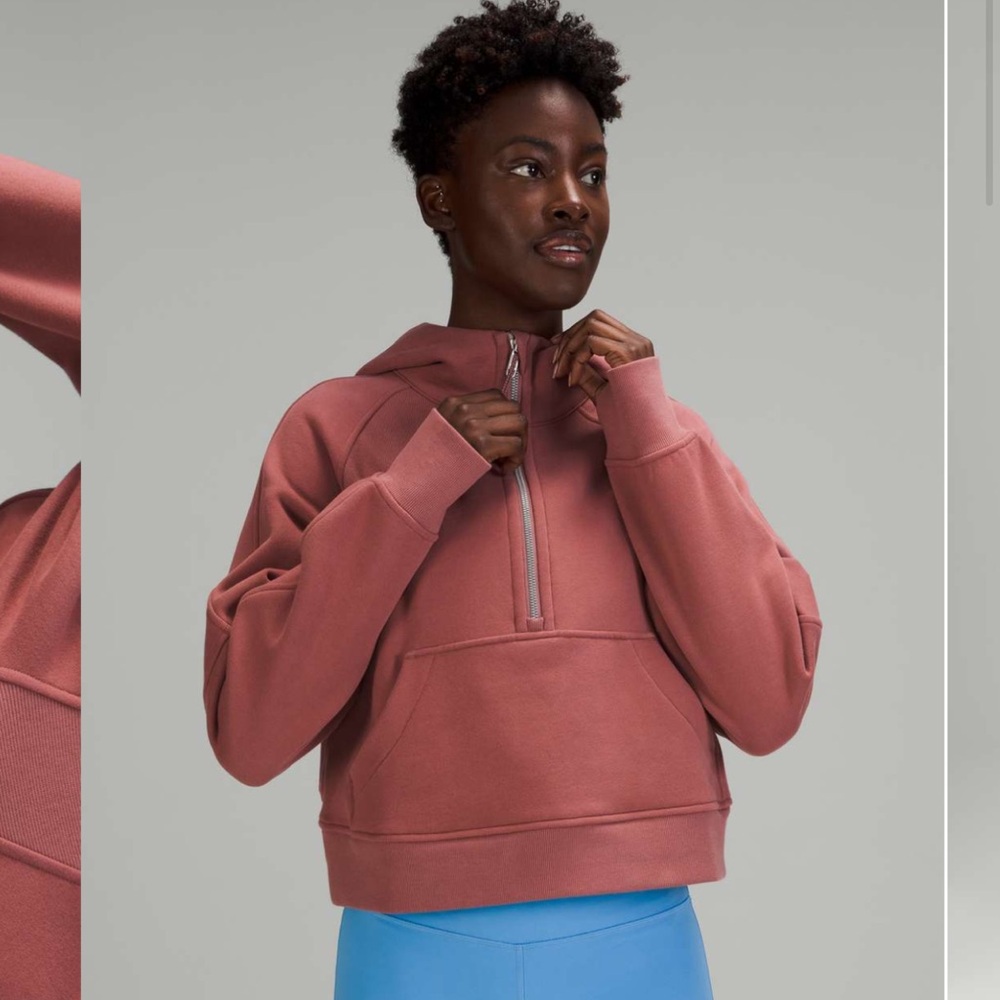 💗Spiced Chai💗 Scuba Oversized 1/2 Zip Hoodie